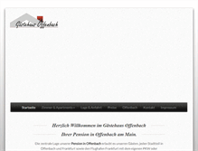 Tablet Screenshot of gaestehaus-offenbach.de